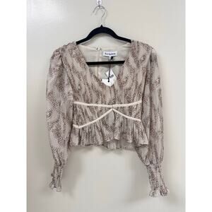 NWT Anthropologie Long Sleeve Blouse Size XS
